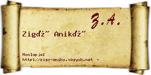 Zigó Anikó névjegykártya